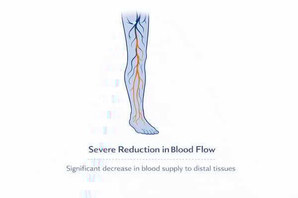 severe ischemia in lower limb severe ischemia in lower limb